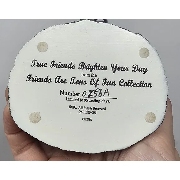 Hamilton True Friends Brighten Your Day Elephants Red Hat Umbrella Figure #0256A - Picture 6 of 8